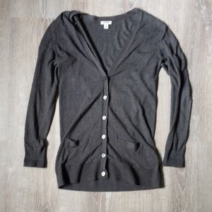 Old Navy Deep V Charcoal Cardigan